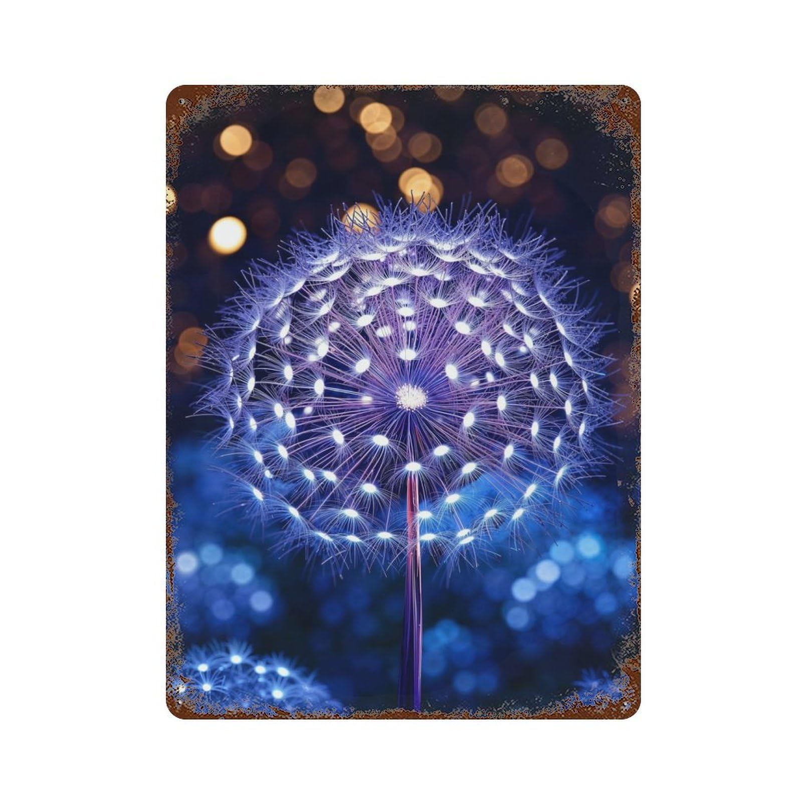 Celestial Starlight Seeds Vintage Rust Metal Sign 15.7"x11.8", Classic Wall Plaque for Basement, Hobby Room And Garage Decor