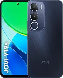 Smartphone Celular JOVI Y19s 256GB, 8GB RAM (4GB + 4GB Expansiva), Câmera Dupla 50MP, Tela 90Hz, Bateria 5500mAh, Carregamento Rápido 15W, Unisoc T612 Octa-Core 1.8GHz, IP64, Android 15, Preto Safira