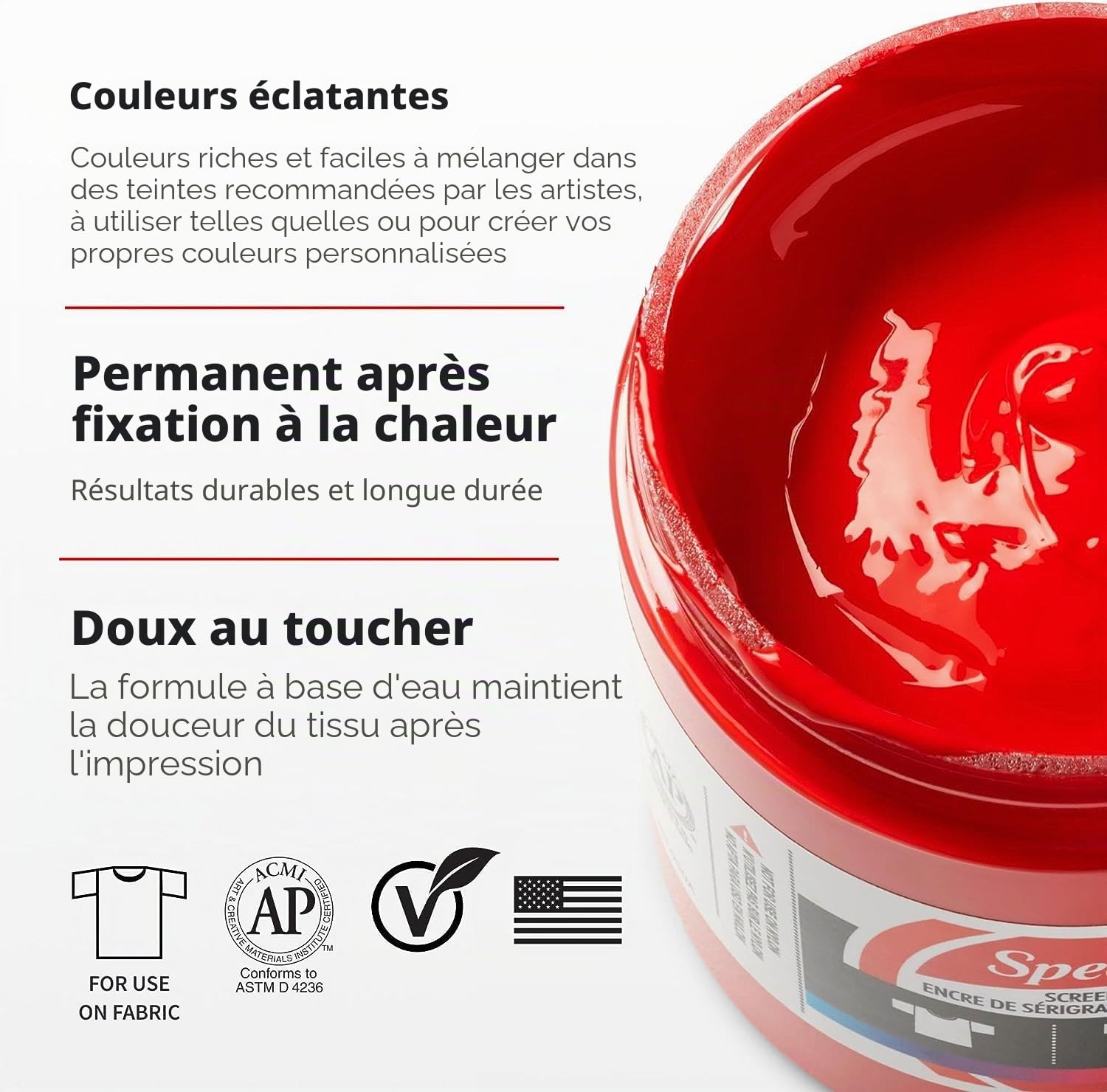 Speedball Kit de démarrage d'encre pour sérigraphie sur tissu, 6 couleurs, 118 ml pour t-shirt et sérigraphie