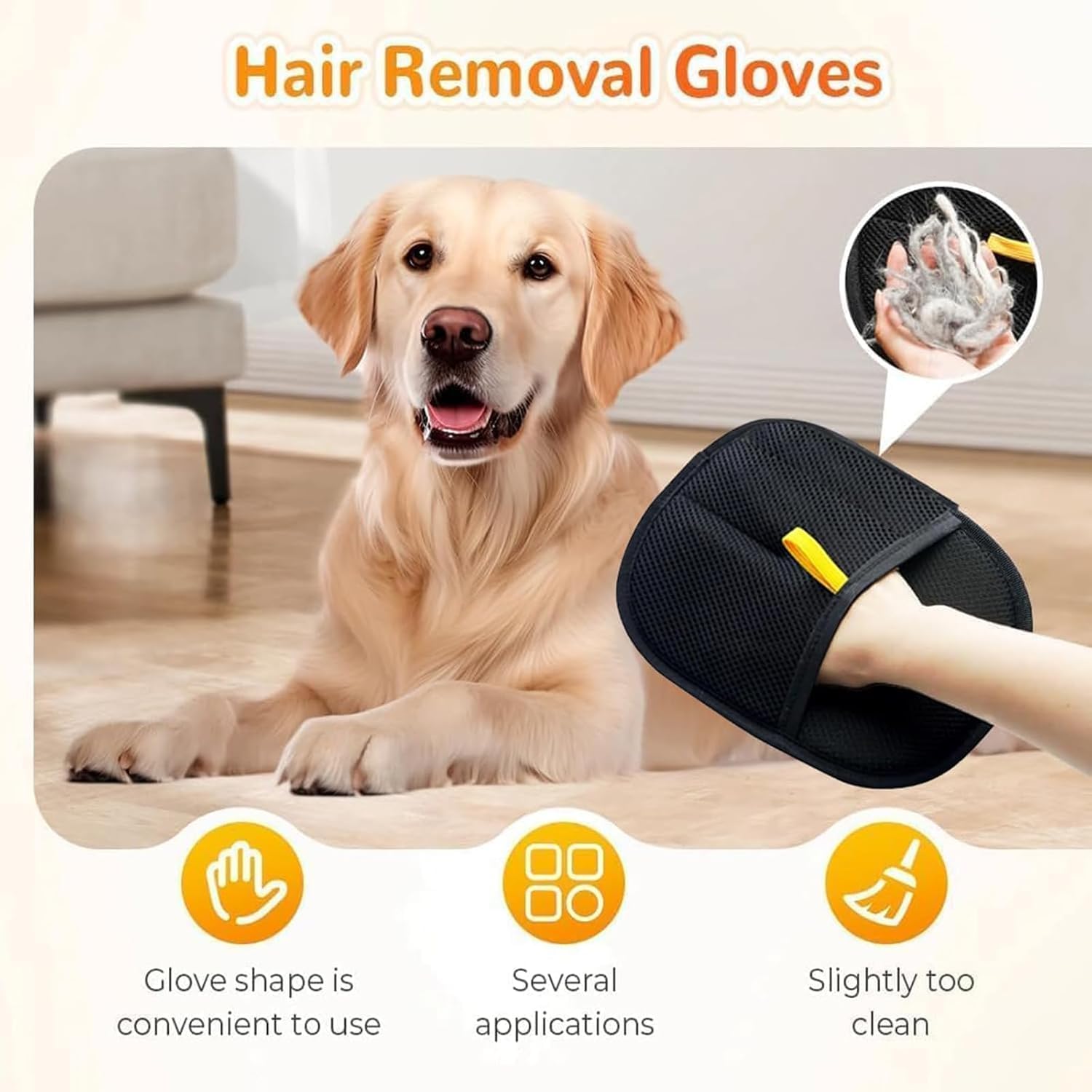 Guantes Para Quitar Pelo De Mascotas – Diseño Doble Cara, Reutilizables, Para Sofás, Ropa, Alfombras Y Coche