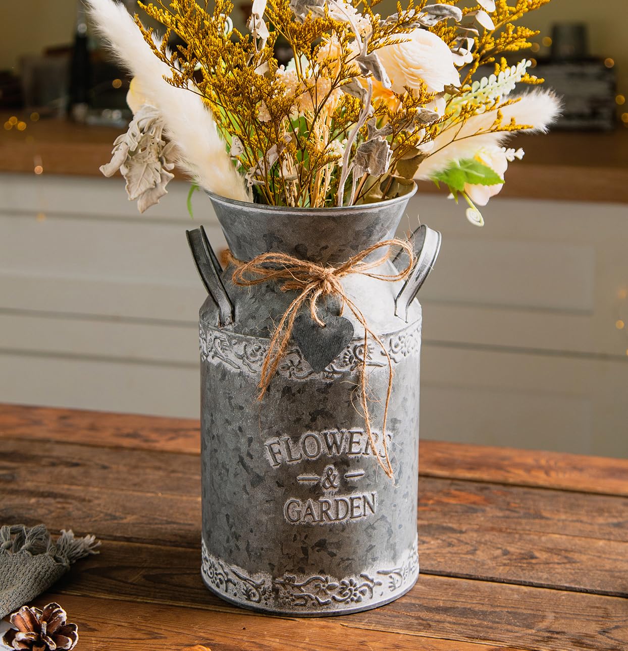 Amazon.com: TIMRIS Vintage Galvanized Metal Milk Can, Farmhouse