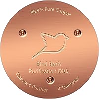 NNG Pure Copper Bird Bath Disk - 1mm Thick 99.9% Copper Purifier with Triple-Point Support, Chemical-Free Cleaner for Outdoor Birdbaths, All-Season