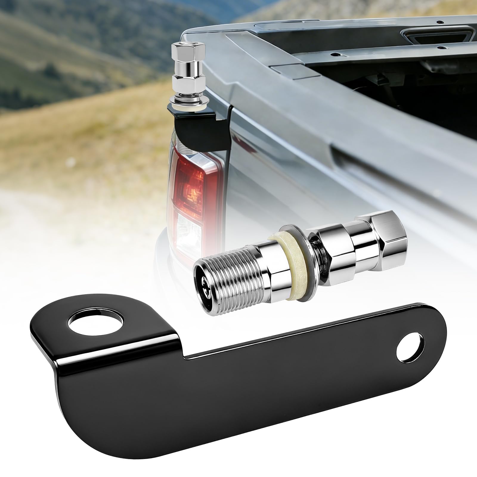 Rear Tailgate Antenna Mount with SO-239 CB Stud for F150 2015-2023