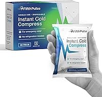 Vista 1 de Paquete de 20 bolsas de hielo instantáneas desechables, compresas frías de 5 x 6 pulgadas para lesiones, hinchazón, alivio del dolor, no necesita