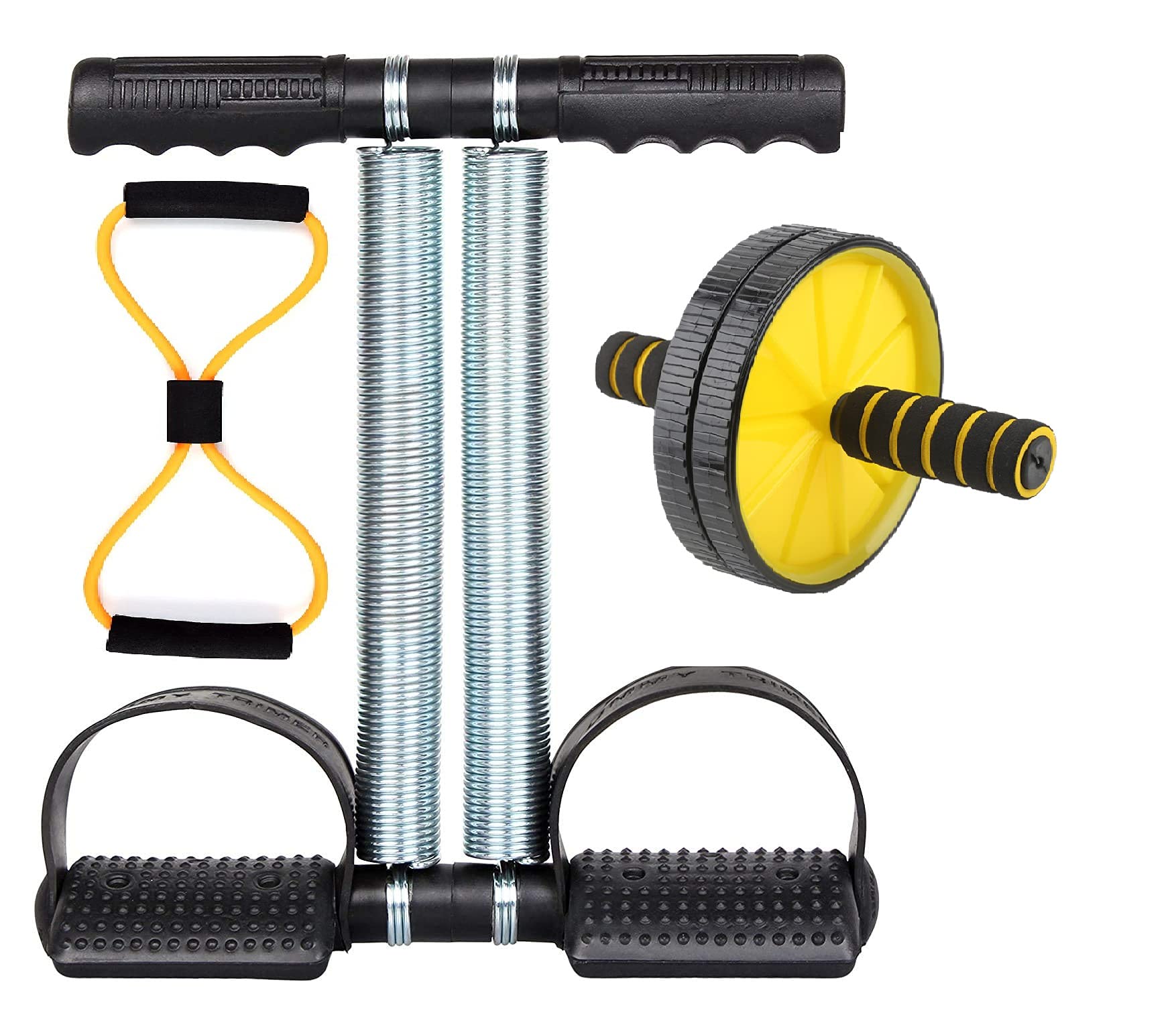 Trimmer and Ab Wheel Roller and Toning Tube Exerciser Combo pack (3 in 1) for Abdominal Ab Exerciser Home Gym Outdoor Abs Exercise Equipment For Men & Women (B095C1ZZJ3) Amazon Price History, Amazon Price Tracker