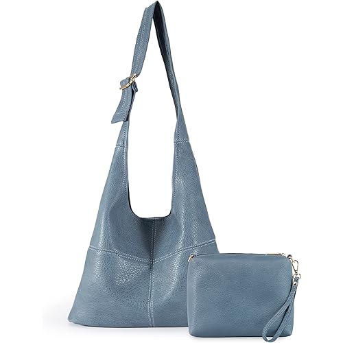 Montana West Hobo Bags Purse for Women Ultra Soft Foldable Shoulder Slouchy Handbags with Cosmetic bag