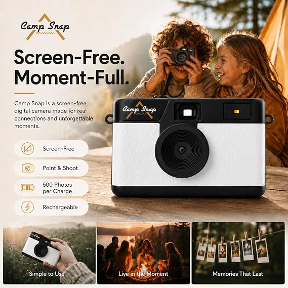 Screen-Free Digital Camera by Camp Snap