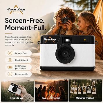 Screen-Free Digital Camera by Camp Snap
