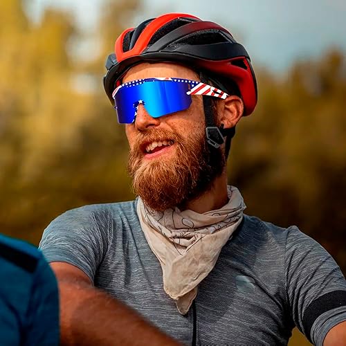 Miniatura 2 de Gafas de sol polarizadas para hombres y mujeres UV400 gafas de béisbol para MTB montar en bicicleta, correr, conducir bicicleta