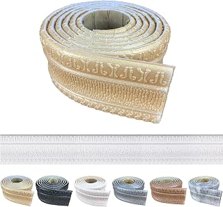YLL YLL Crown Molding Peel and Stick 3D Wall Edging Foam Baseboard Flexible Moulding Trim Self Adhesive Wallpaper Border Mirror Border Wall Lines (Gold 1PCS-89)