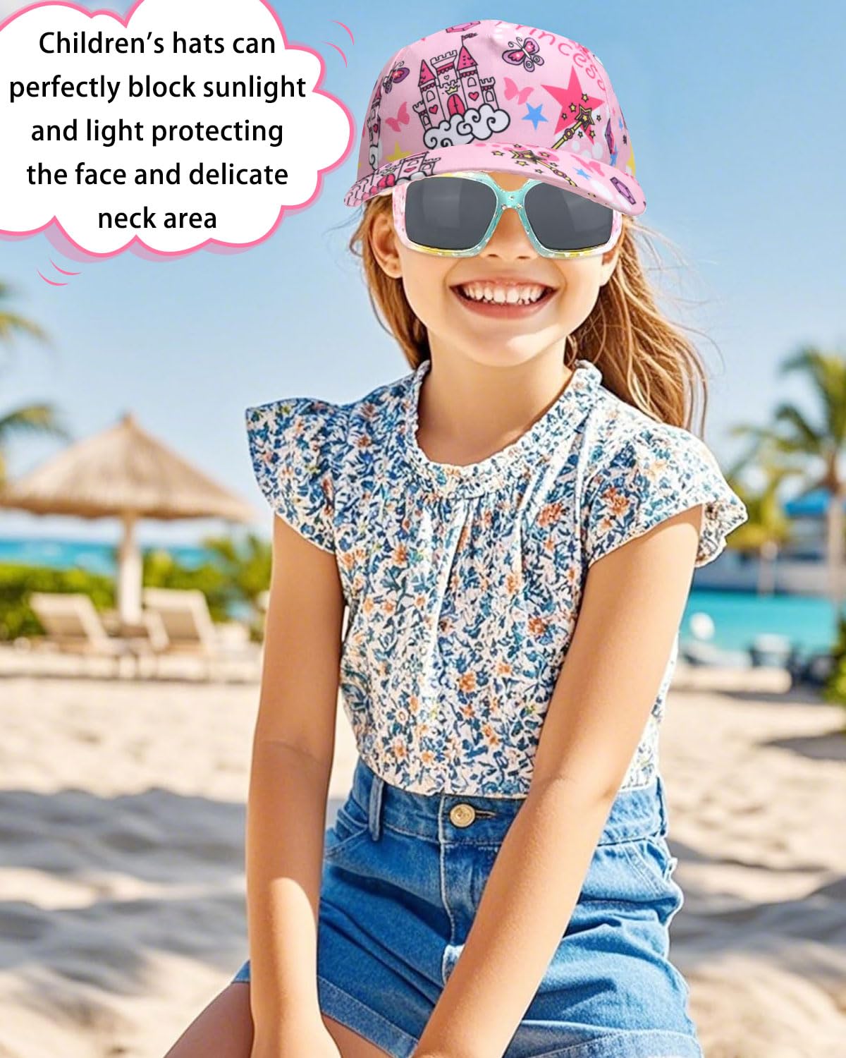 gorra niña,visera niña,Gorra de Béisbol para Niñas, Linda Gorra Béisbol Ajustables Transpirable Gorra de Verano para Deporte Vacaciones Playa,gorro niña 3 años,gorro niña 4 años