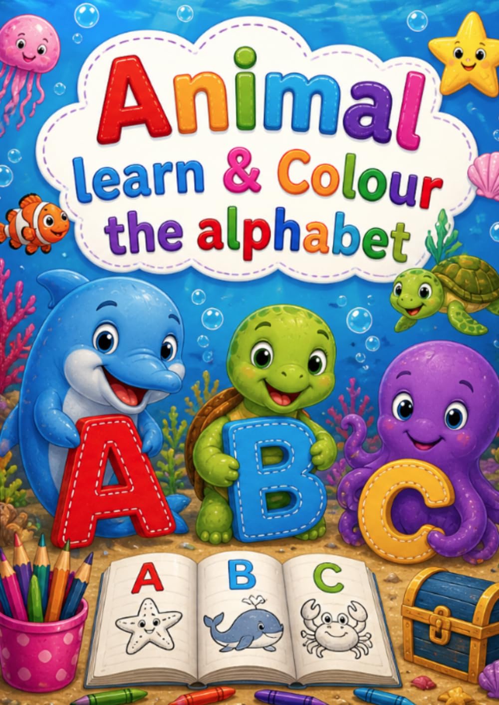 Animal Alphabet Colouring Book