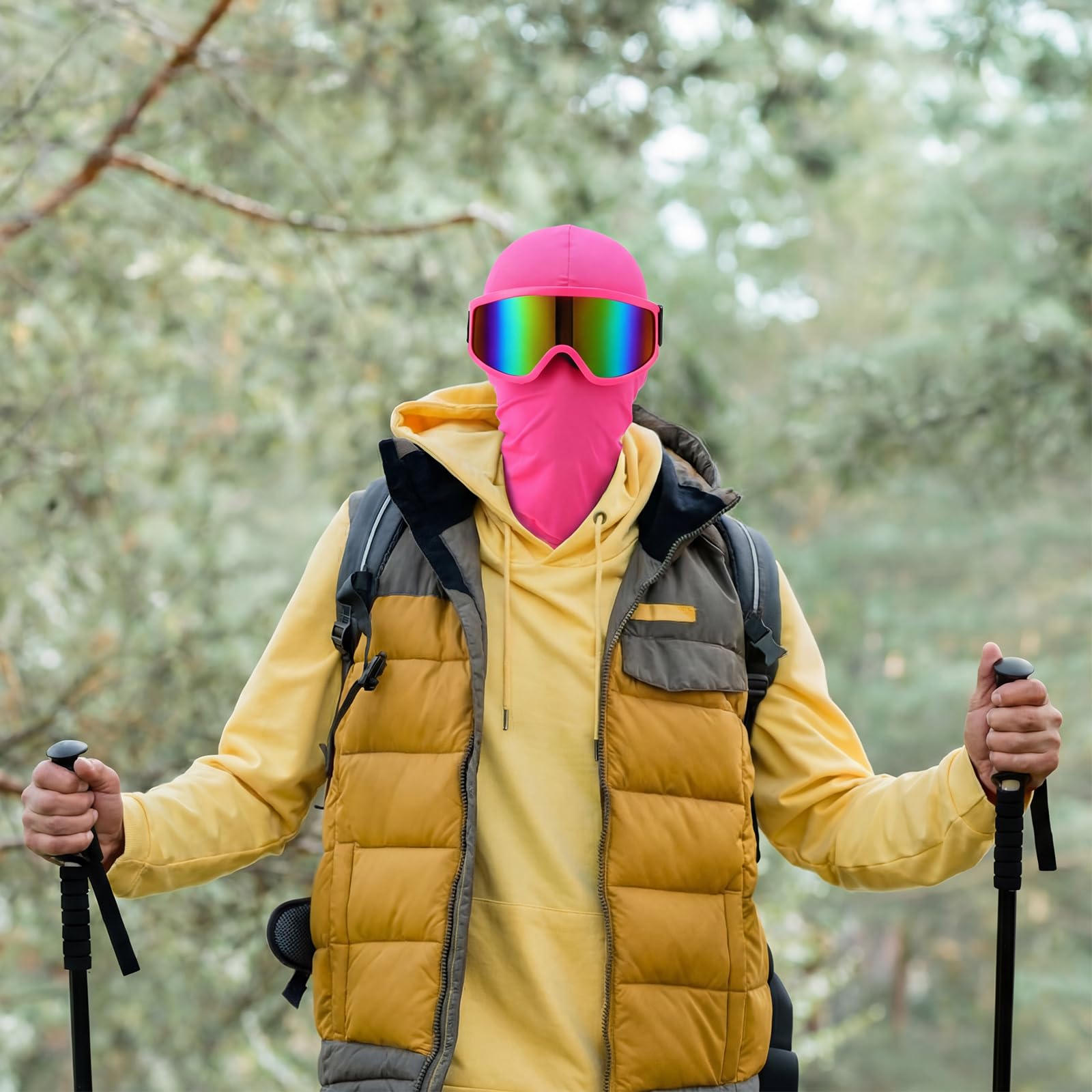 Chicingyou Confezione da 2 occhiali da sci con 2 maschere, per moto, sci, dirt bike, ATV, motocross, equitazione, maschera integrale