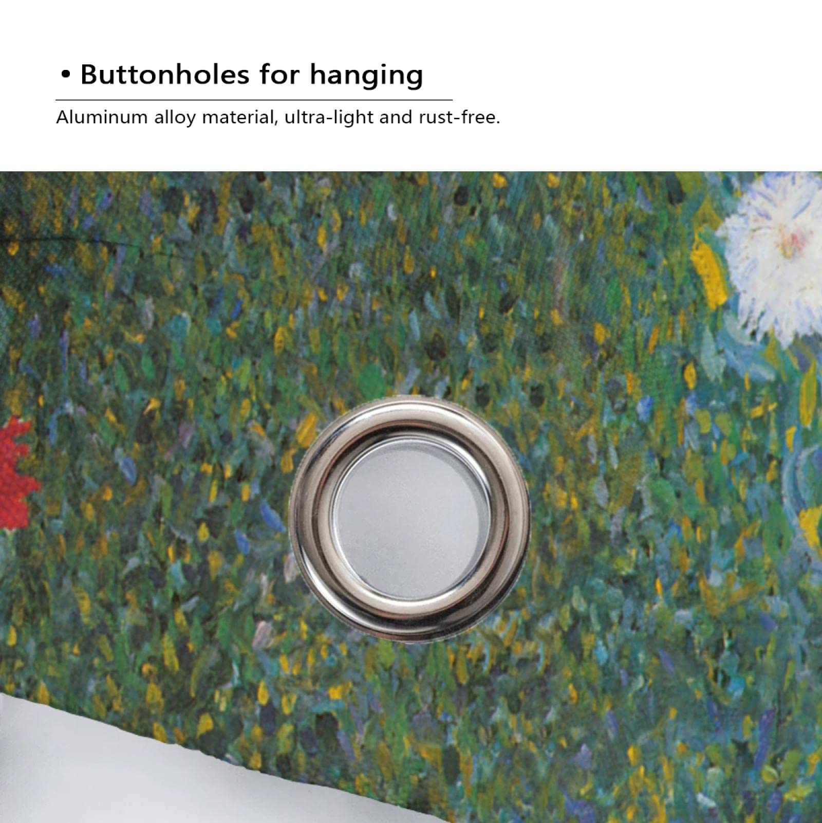 Gustav Klimt Duschvorhang für Badezimmer Innovatives Design Weiß und Orange Blumenstoff Duschvorhänge Modern Luxus Elegant Hotel Stil 150x200cm