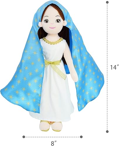 Miniatura 4 de June Garden Figura religiosa de felpa de 14" - Señora de Guadalupe Católica Santísima Virgen María - Virgen de Guadalupe