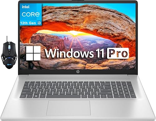 HP Laptop empresarial de 17 pulgadas 2024, pantalla FHD IPS de 17.3 pulgadas, procesador Intel i3 1215U de 12 generación, 16 GB de RAM, SSD de 1 TB,