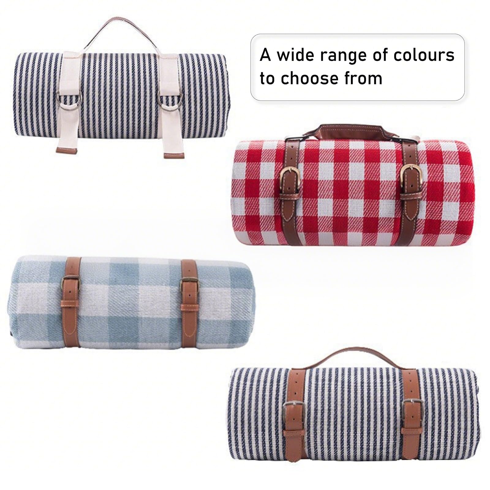 Coperta da picnic impermeabile, tappetino pieghevole portatile, coperta da esterno per spiaggia, campeggio e viaggi, facile da pulire, design a griglia piccola