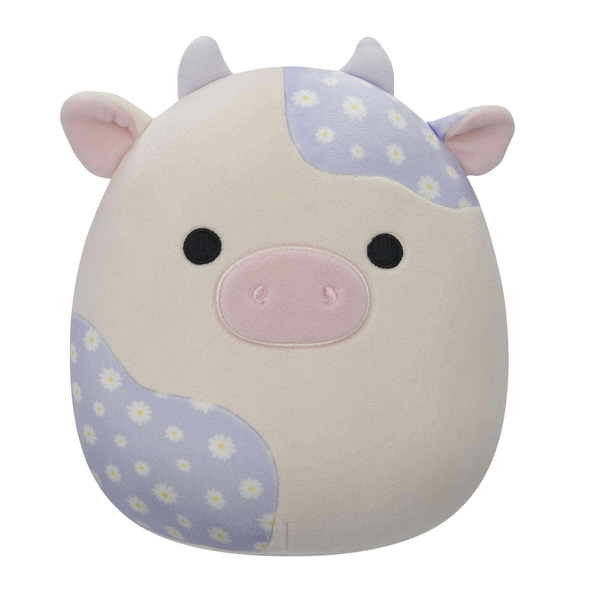 Squishmallows Original 7.5-Inch Liesel the Lavender Floral Print Cow - Official Jazwares Plush