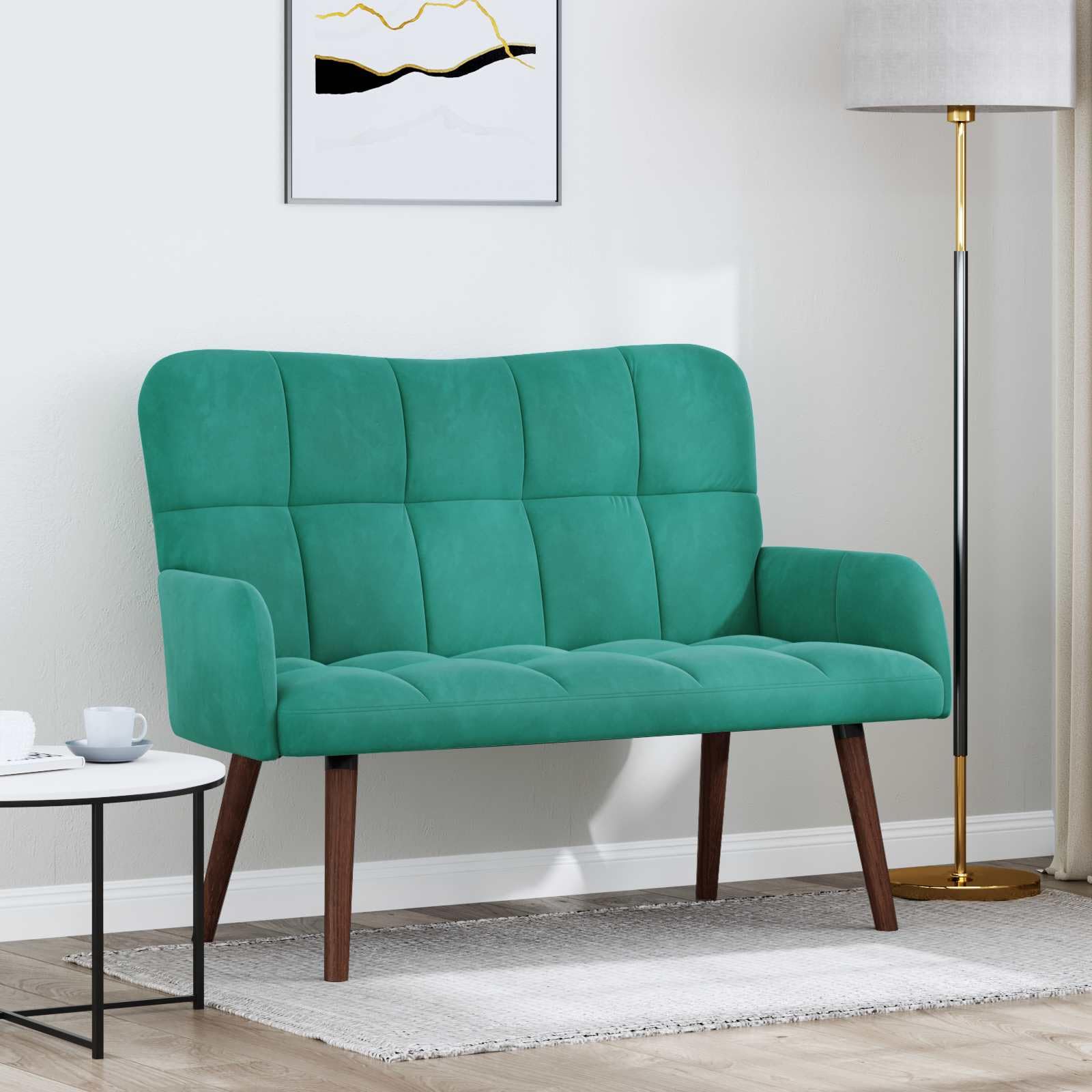 vidaXL Sofá de 2 Plazas Tuquesa 115 x 61 x 87 cm Terciopelo