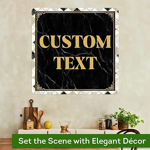 Miniatura 317 de My Sign Center - Letrero personalizado, 11 colores de fuente, 13 estilos de fuente, 4 opciones de agujero, 22 tamaños, 8 x 32 pulgadas, sin óxido,