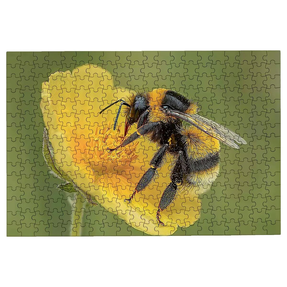 Puzzle 2000 sztuk dla dorosłych pszczoły, puzzle kwiatowe, puzzle 2000 sztuk dla dorosłych, drewniane puzzle z pudełkiem na prezent rozmiar 99x70 cm, wyzwanie puzzle dla całej rodziny, prezent dla
