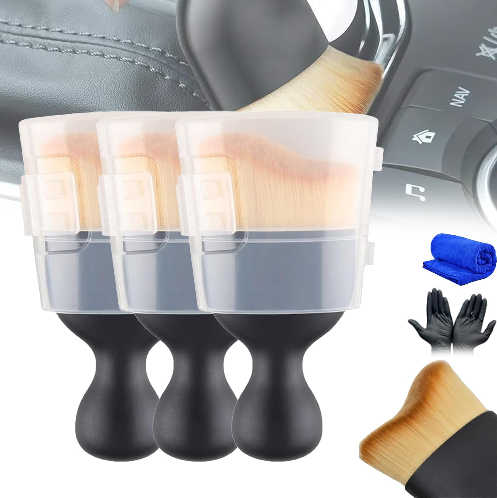 GaRhomxy Car Detailing Brushes, Car Interior Dust Sweeping