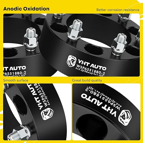 Miniatura 7 de YHTAUTO Espaciadores de rueda de 6 x 5.5 pulgadas de 2 pulgadas para Chevrolet Silverado, Tahoe, CK, GMC Sierra, Yukon, Cadillac Escalade,