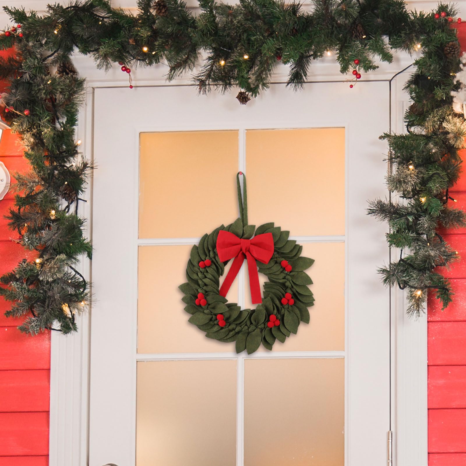 Weihnachtskranz Mit Plüschbeinen - Lustiger Santa Claus Kranz Für Türen & Deko