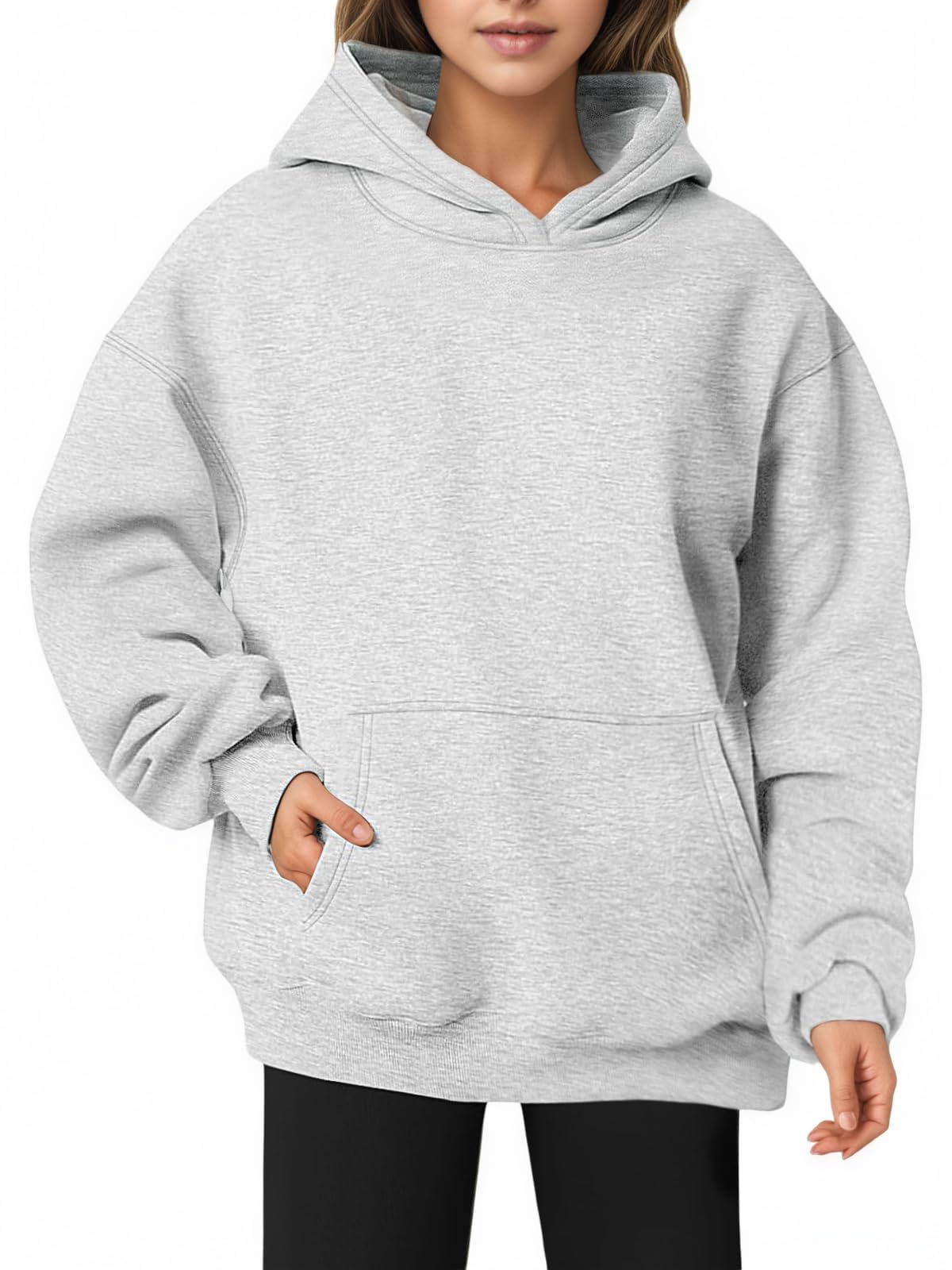 Women Hoodies Sweatshirts Sweaters Fleece Hooded Oversized Long Sleeve Crewneck Shirts Fall Winter Outfits Pocket