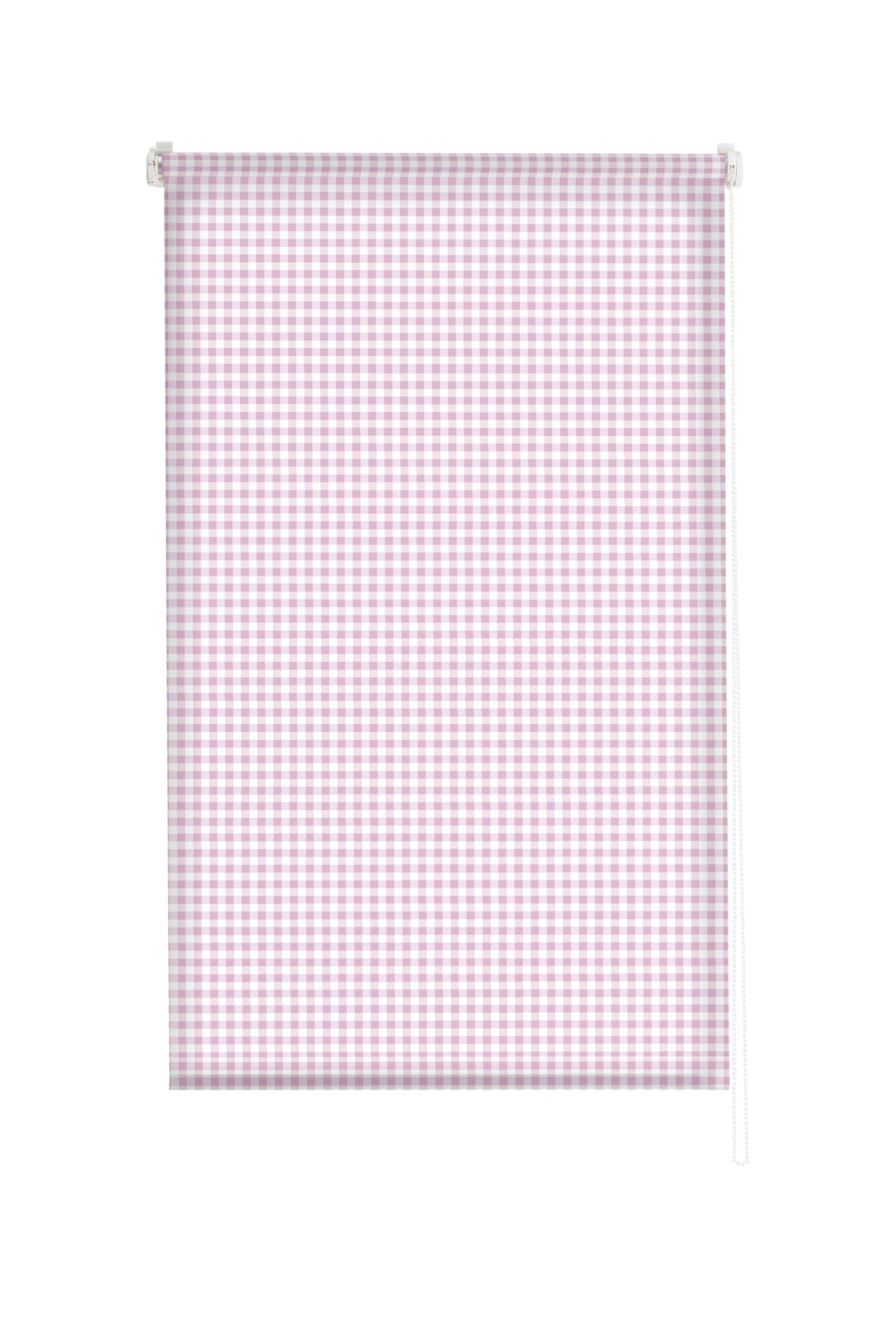 Estoralis | Cuisine | Store Enrouleur Moderne | Tissu translucide imprimé | Vichy-2 Rose | 150 x 180 cm. (Largeur/Hauteur) Taille du Tissu 147 x 175 cm. | Stores pour fenêtres et Portes