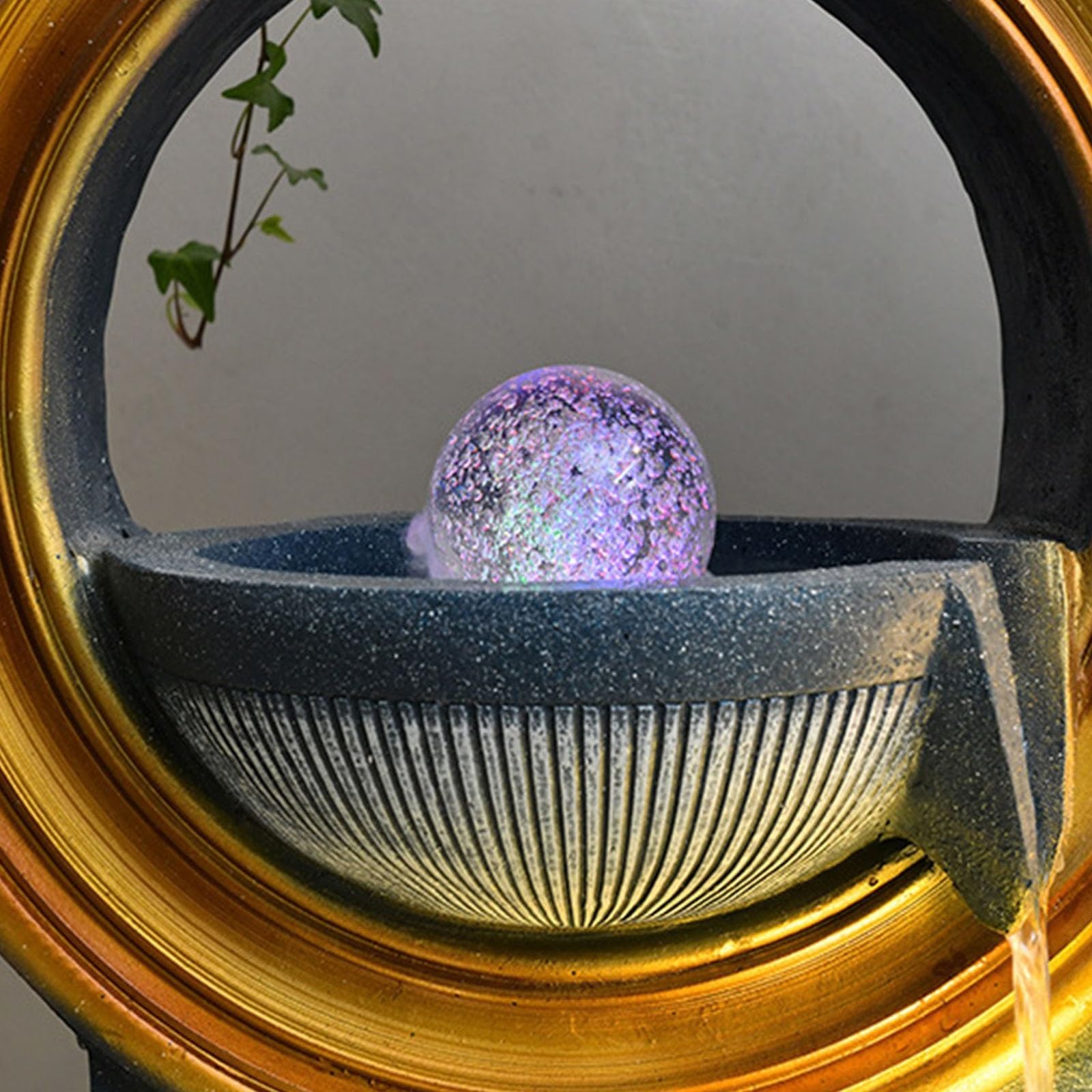 Goud Geld Tree Indoor Fountain Feng Shui Transfe Ball Desktop Fontein Tafelblad Fontein Bevochtiging Decoratie Kantoor Vijverfonteinen