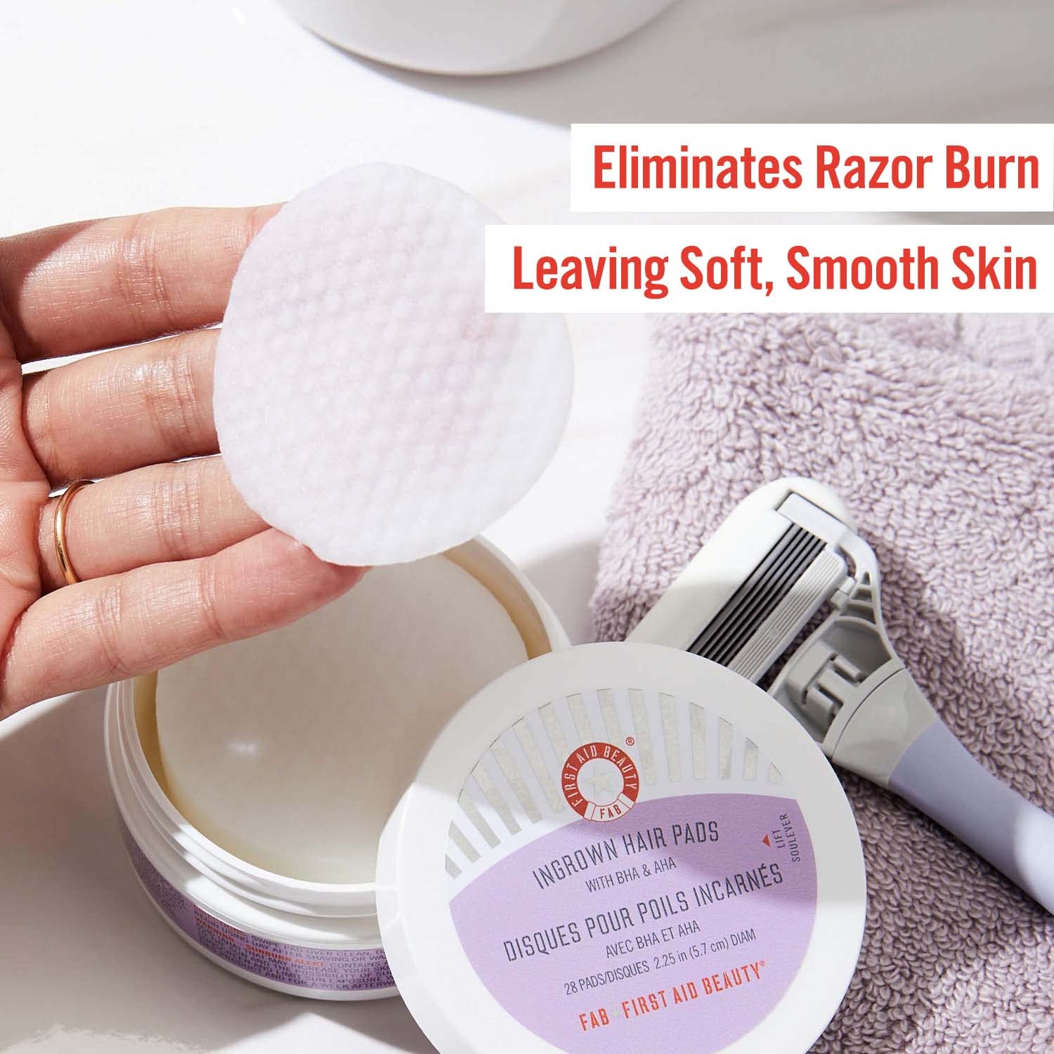 Buy First Aid Beauty Ingrown Hair Pads with BHA & AHA Daily Treatment