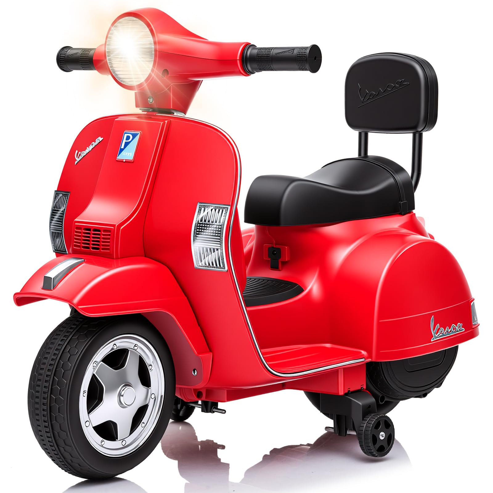 Garvee Moto Électrique Enfants Licence Vespa 6V Phares Et Musique 2-5 Ans