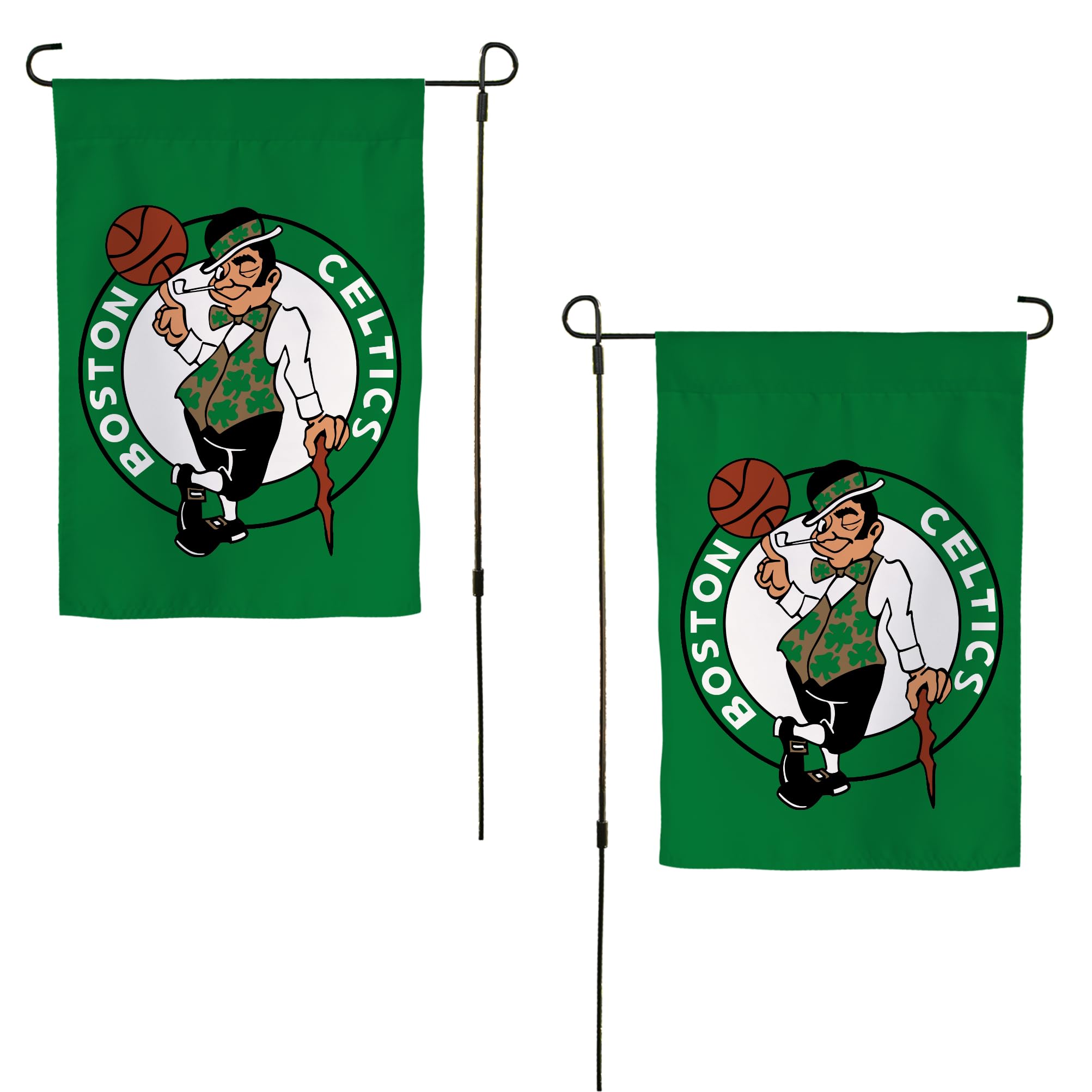 Desert Cactus Boston Celtics BC Garden Flag – 19 x 12 Inch NBA Boston Celtics Team Banner, for Outdoor Display and Events (Design A)