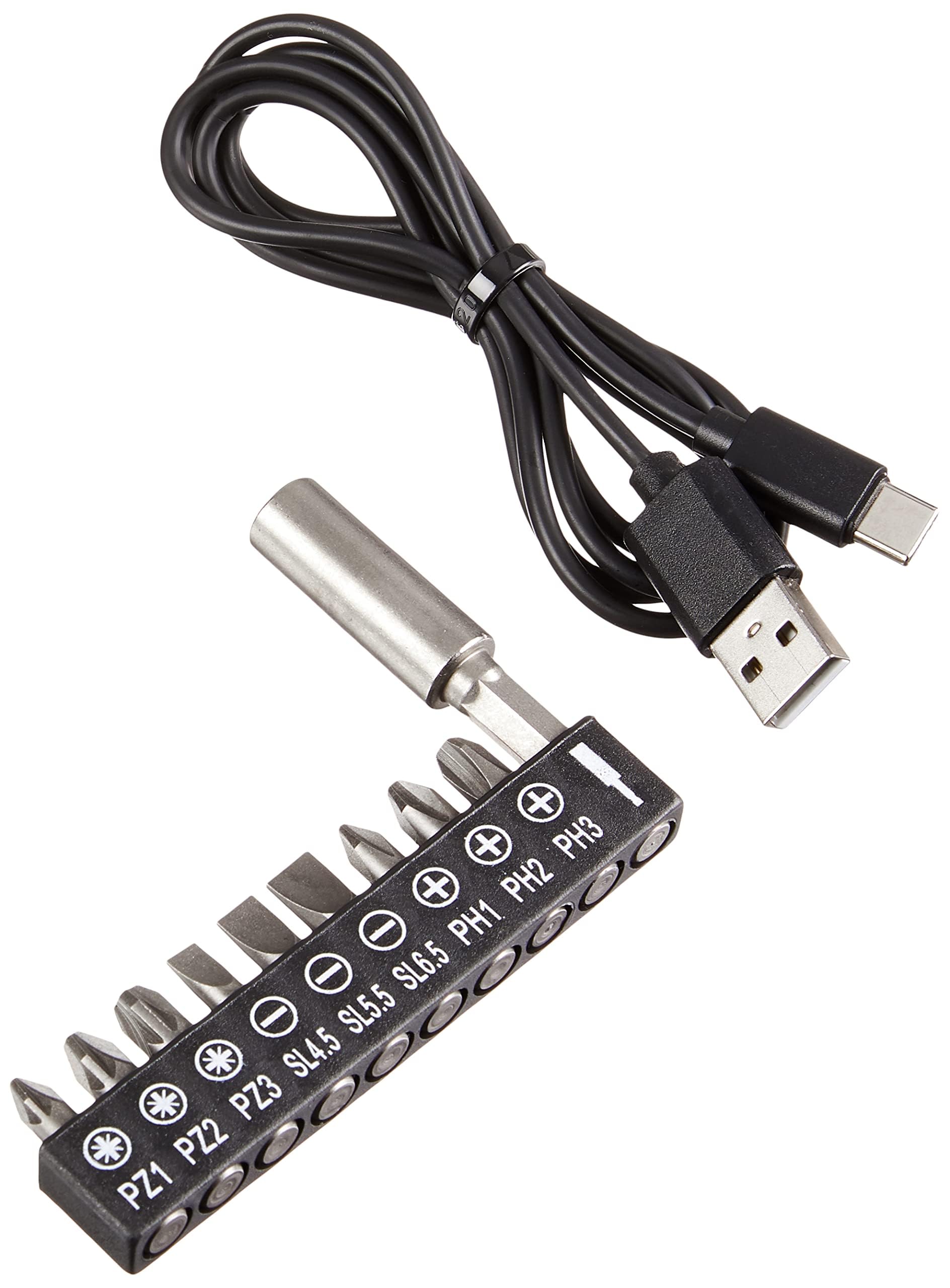 Amazon Basics by SKIL – wkrętarka bezprzewodowa, akumulator, 3,6 V (maks. 4 V) z 10-częściowym zestawem bitów i kablem USB