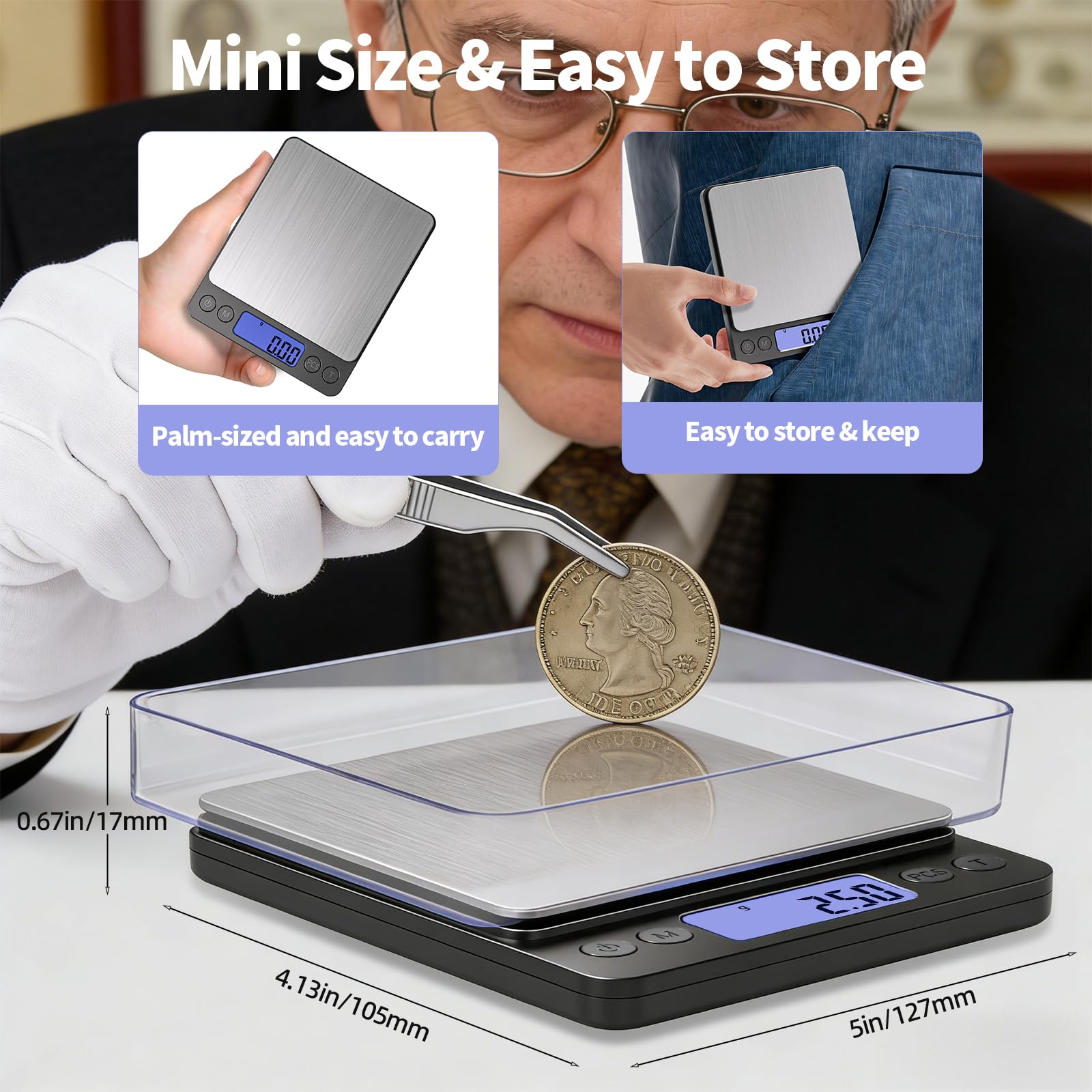 SKEAP Bilancia da 1 kg/0,01 g, precisione 0,01 g, bilancia digitale da cucina, peso grammi e oz, bilancia per gioielli, bilancia ad alta precisione, bilancia tascabile con ricarica, batterie e cavo