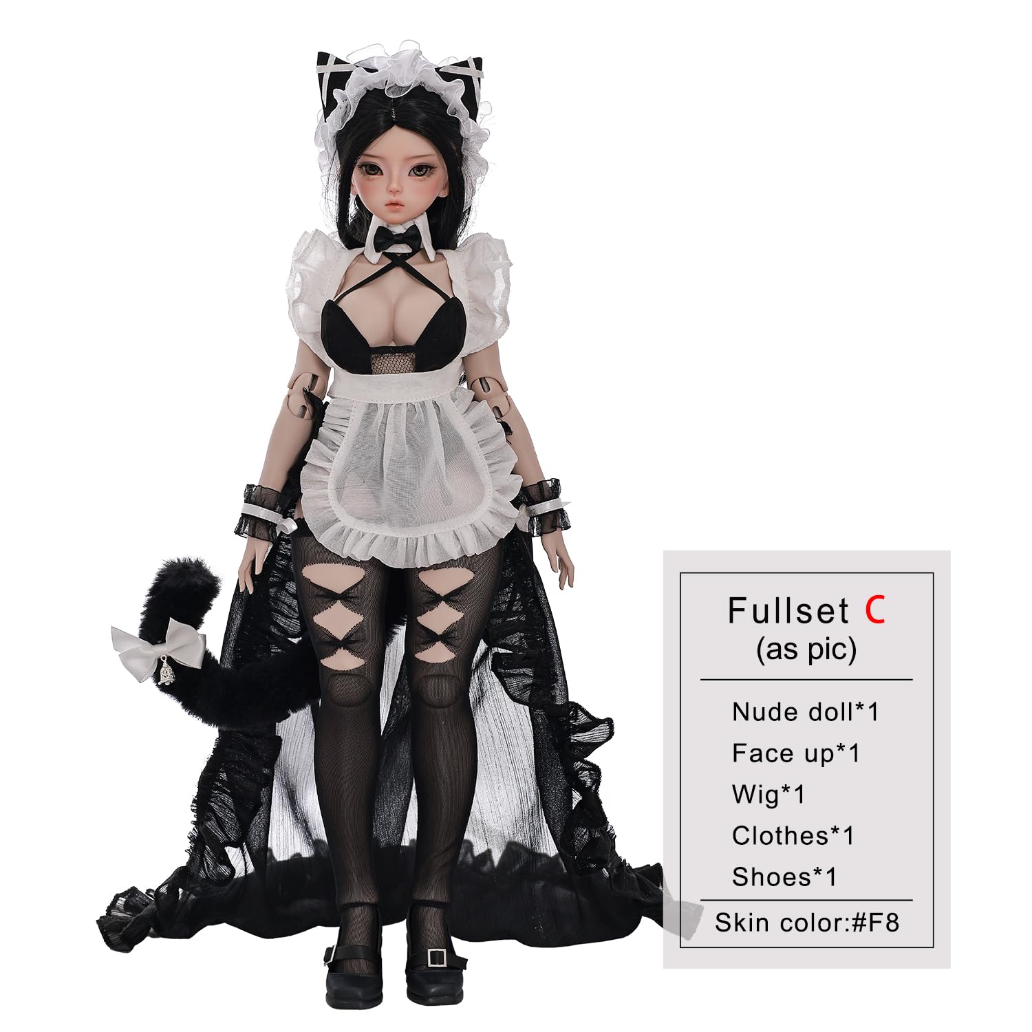 Oueneifs 1/4 Joanbjd Bjd Puppe Fullset C Resin Spielzeug für 15+ Jahre alt