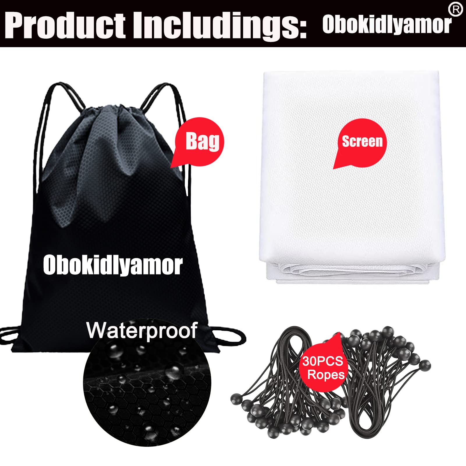 Obokidlyamor Golf Simulator Impact Screen for Golf Training,7FT X 7FT Impact Display Projection Screen Cloth-Use with Simulators (7FT * 7FT)