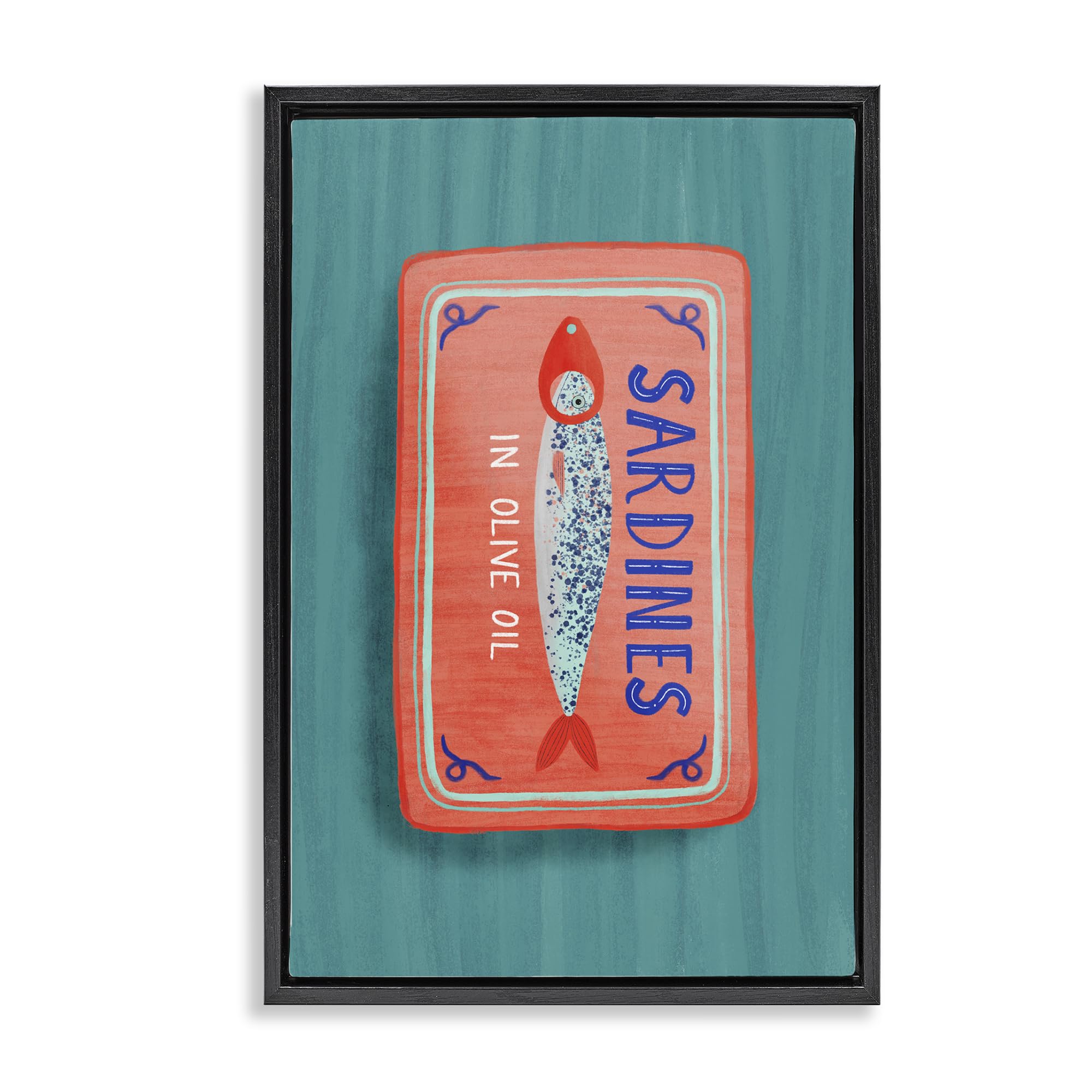 Sardines Olive Oil Seafood Kitchen, 20 x 30 Inch Canvas in Floater Frame