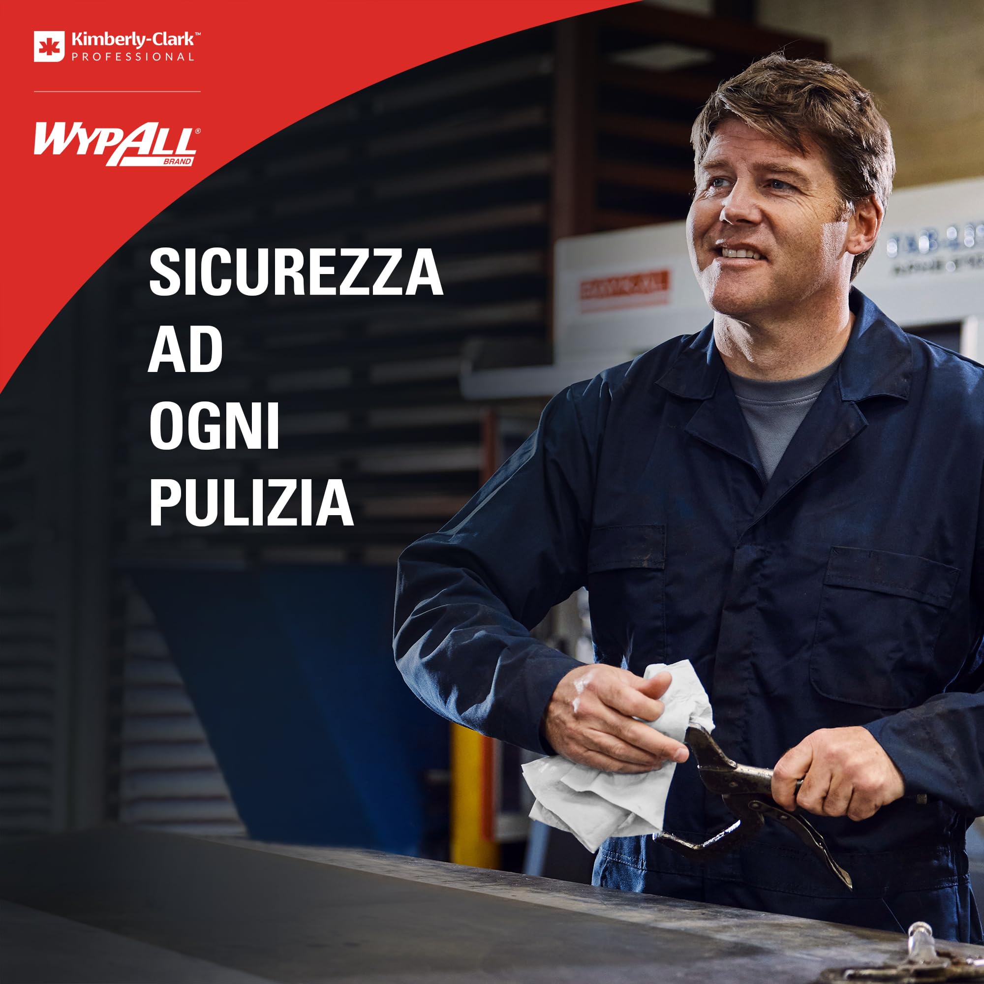 WypAll Panni assorbenti WypAll L40 7471 - Panni monouso - 18 confezioni x 56 piegati in due (1.008 panni in carta in totale)