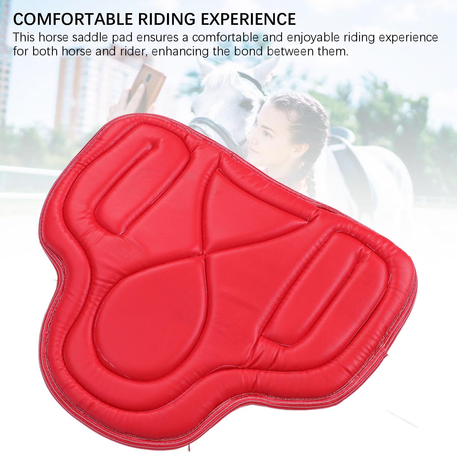 Siodłowa podkładka na podkładkę siodłową Western Saddle Pad Grunts Absorbing Absorbing oddychającą skórzaną podkładkę siodłową do jeździeckiego jeździeckiego