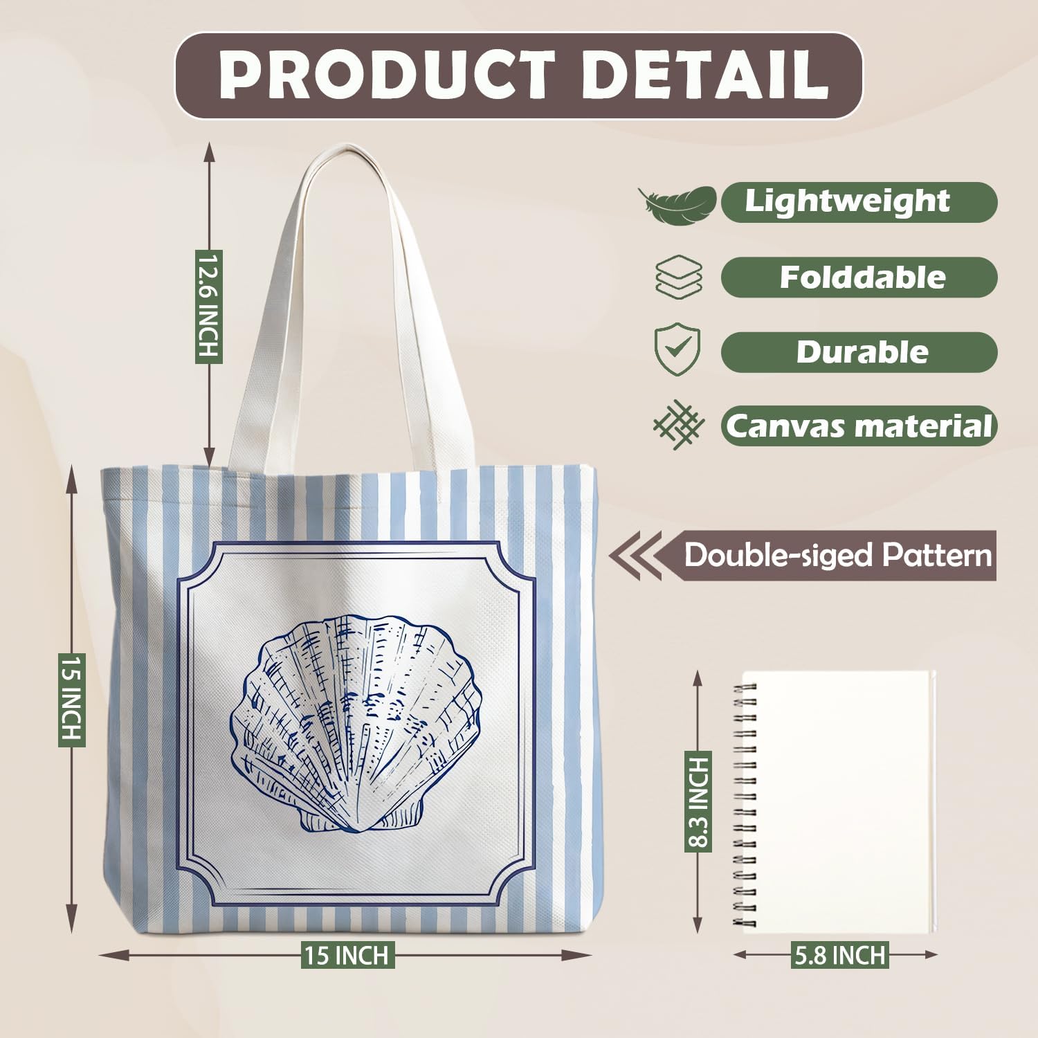 Tote Bag Gifts for Women, Canvas Aesthetic Reusable Grocery Bags Shopping Bags image 5