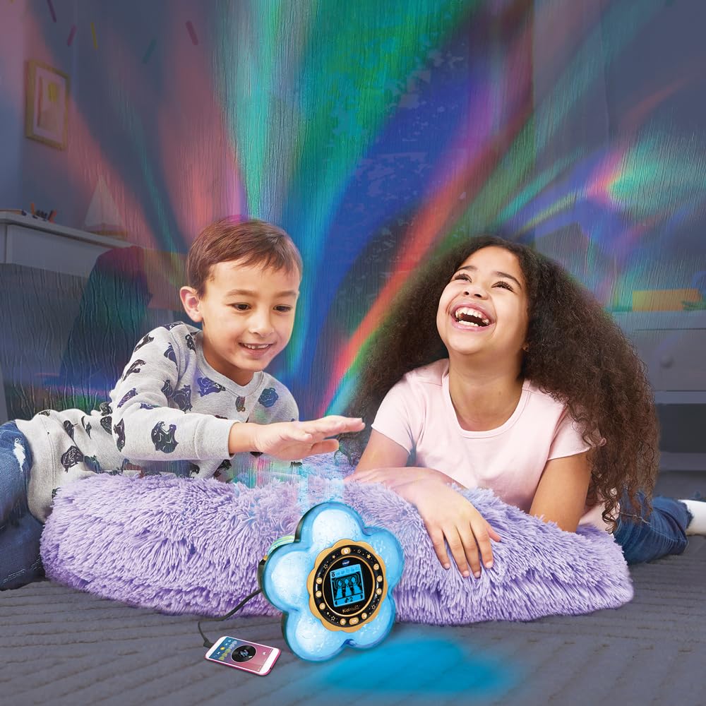 VTech KidiMagic Galaxy Light Violet Radio Réveil Enfant 9 en 1 Effets Lumineux Projection Aurores Boréales Plafond Enceinte Jeux Cadeau 6-12 Ans Français