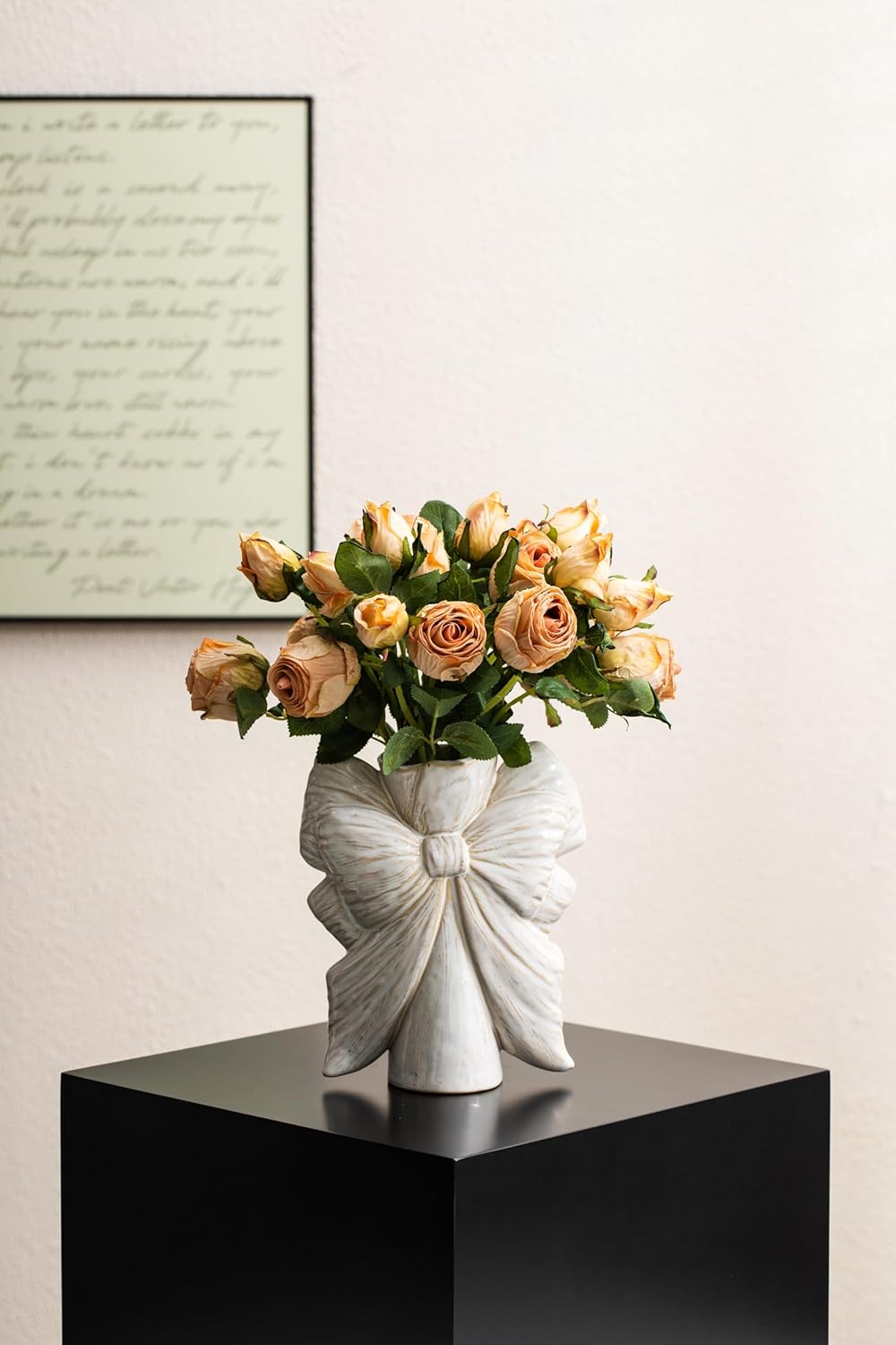 Handmade Ceramic Vase for Dried Flowers - Modern Home Decor, Rustic Table Centerpiece, Small Decorative Vase for Pampas Grass & Preserved Bouquets. - Image 3