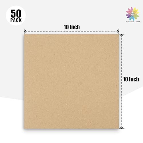 Miniatura 2 de Mat Board Center, 50 hojas de cartón corrugado de 10 x 10 pulgadas, insertos de cartón plano para embalaje, envío, correo, manualidades de bricolaje
