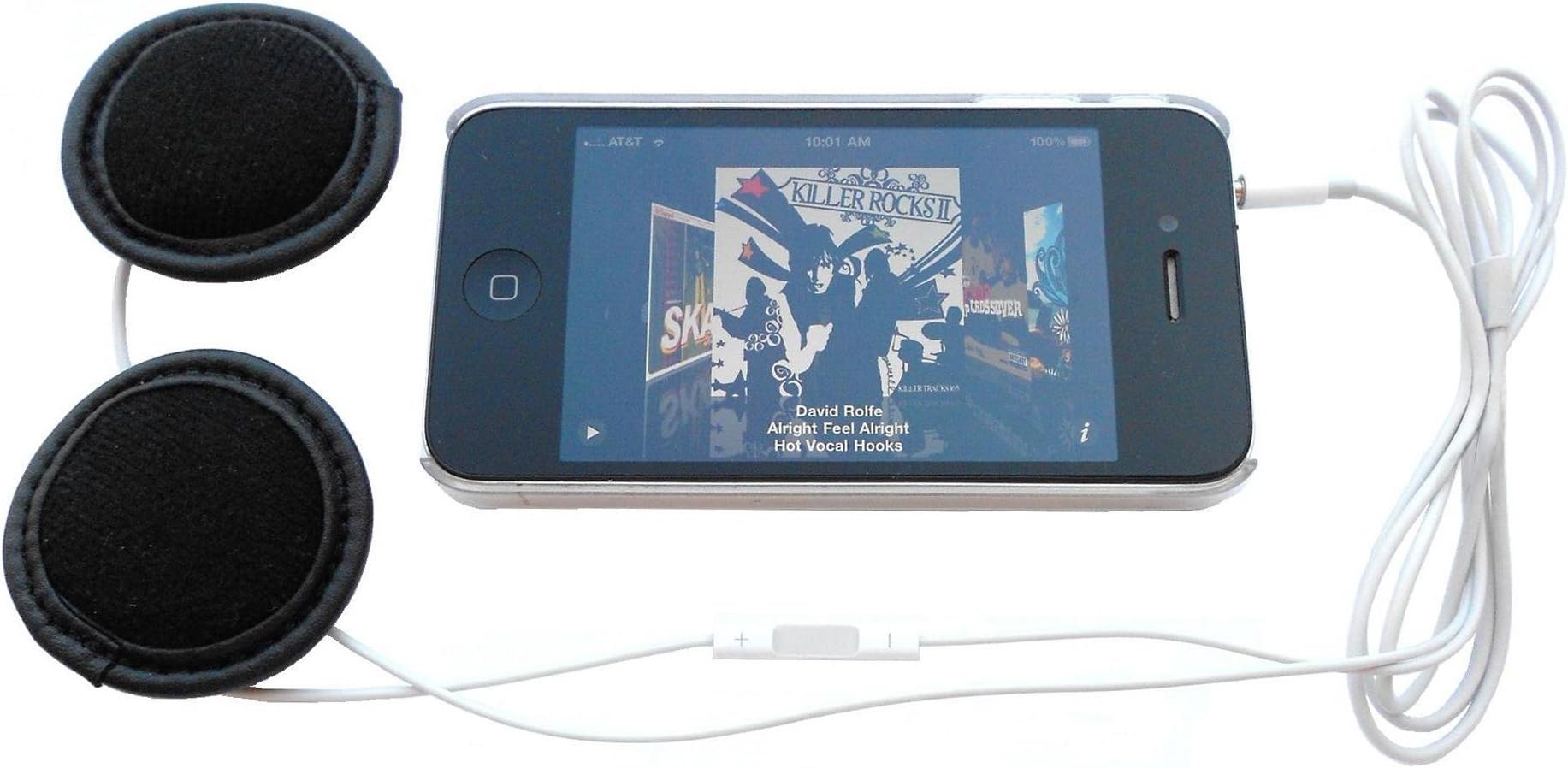 Helmet Stereo Earphones + Microphone, remote-control for recent iDevice models