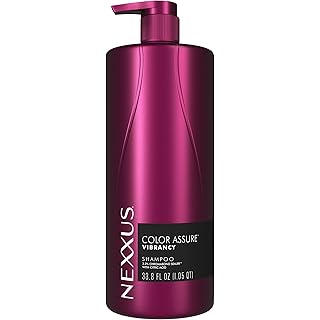 Nexxus Color Assure Sulfate-Free Shampoo with ProteinFusion For Color-Treated Hair for Enhanced Color Vibrancy, Silicone Free Shampoo with Pump 33.8 oz