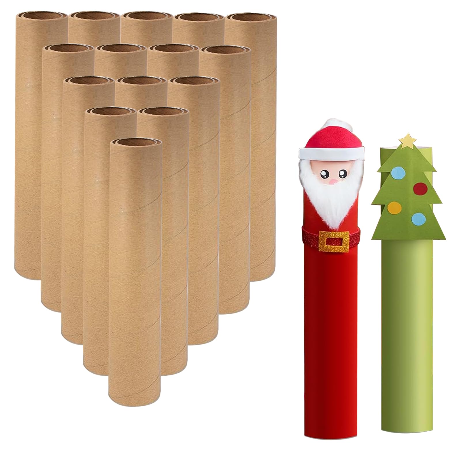 30 Pièces Tube Carton,Rouleau Carton en Papier Kraft Papier Marron Tube pour DIY Activités Manuelles Créatifs,30 x4 cm et 30 x 3 cm
