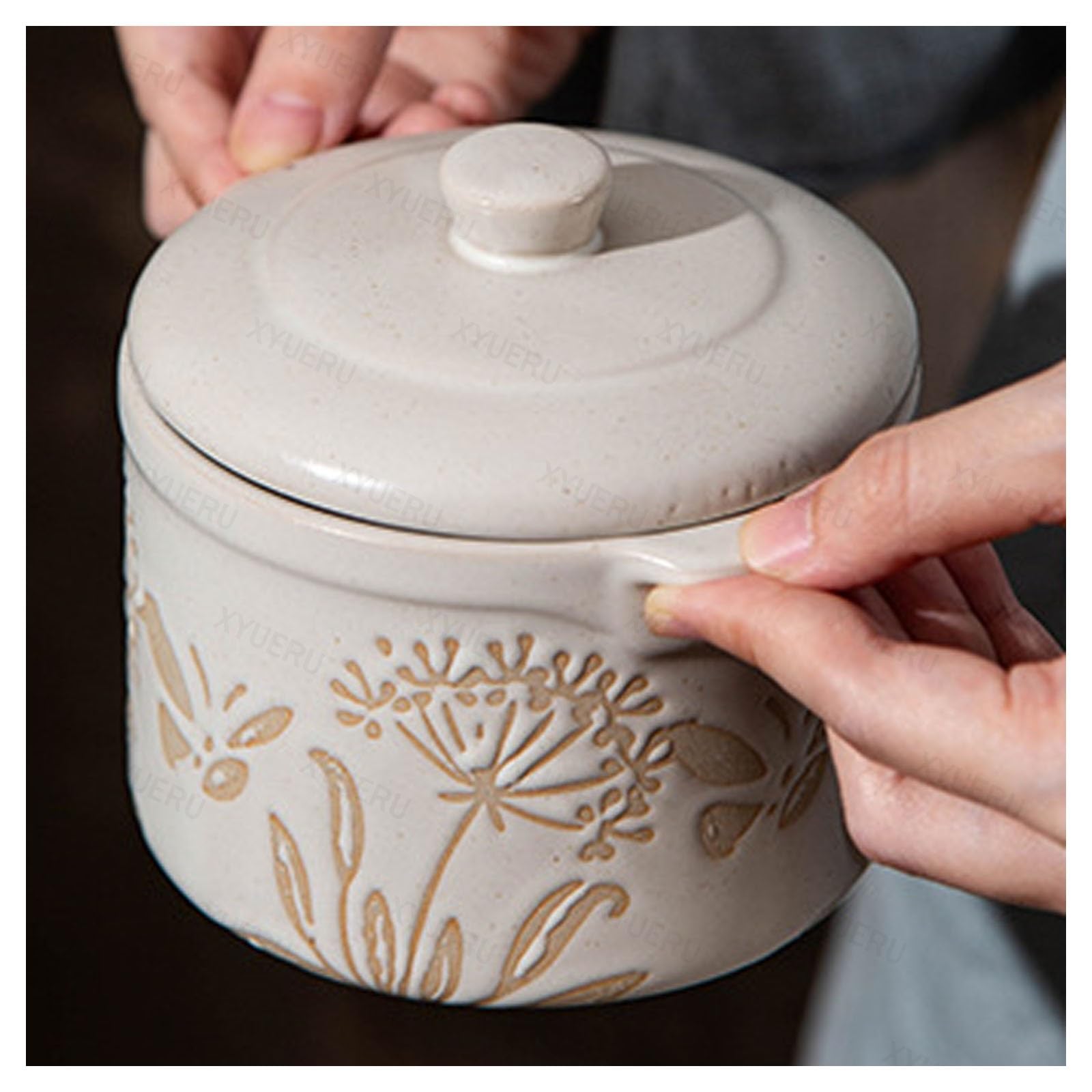 Ceramiczne miseczki do zupy z pokrywką, ergonomiczne podwójne uchwyty, naczynie do zapiekanek, francuskie miski do zupy cebulowej, dekoracja kuchni retro, do zup i jajek na parze