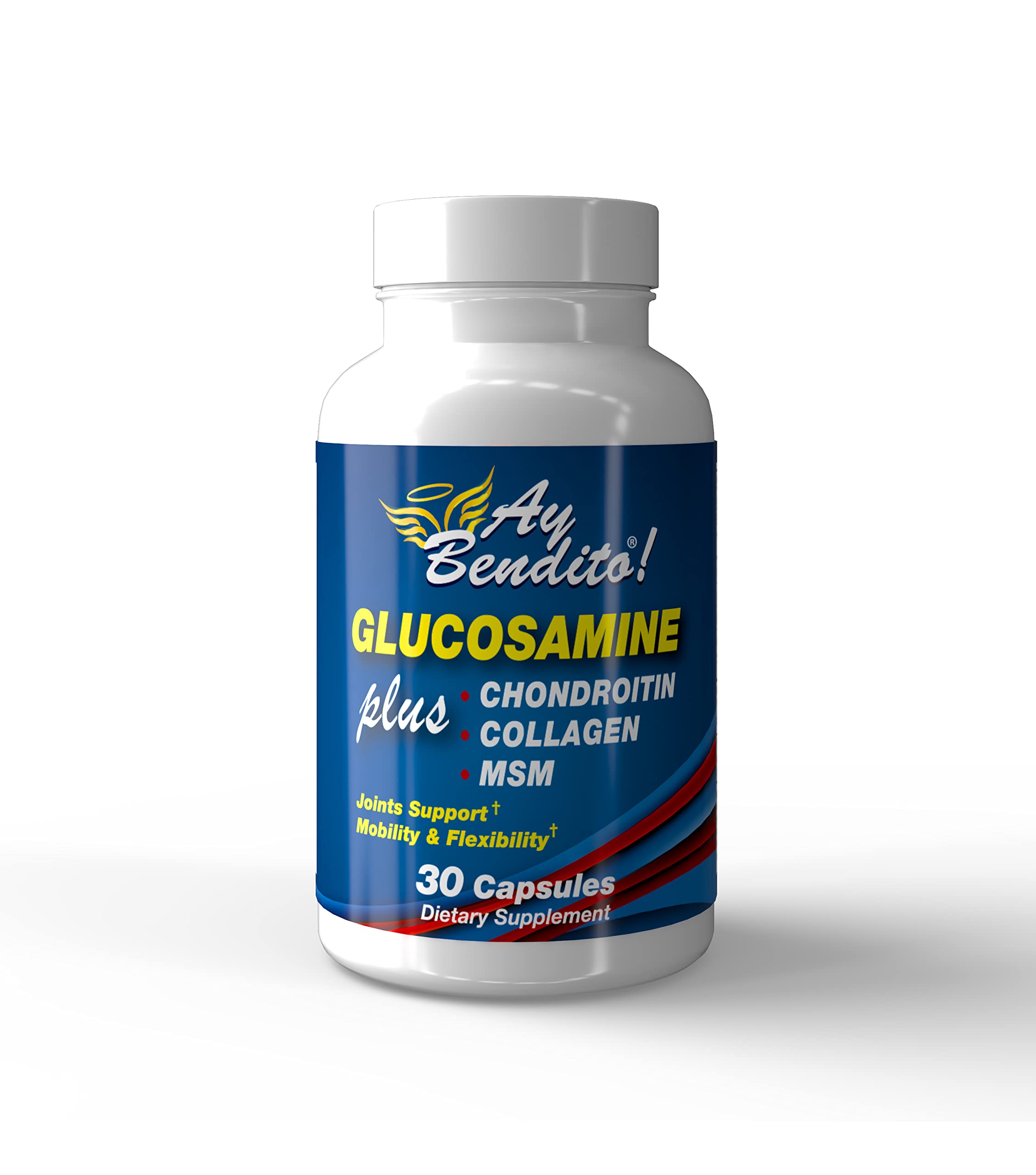 Glucosamine Plus - Chondroitin - Collagen - MSM Supplement - Joint Support and Mobility - 30 Capsules